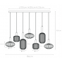 Lucide Maloto - hanglamp - 130 x 30 x 150 cm - amber