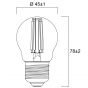 Sylvania Toledo RT Ball - E27 - Ø 4,6 x 7,9 cm - 4,5W dimbaar - 2700K