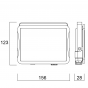 Sylvania Start Flood Flat - verstraler - 15,6 x 12,3 x 2,8 cm - 27W - IP65 - zwart