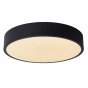 Lucide Unar - plafondverlichting - Ø 30 x 5 cm - 18W dimbare LED incl. -  3 stappen dimmer - zwart