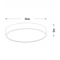 Lucide Unar - plafondverlichting - Ø 30 x 5 cm - 18W dimbare LED incl. -  3 stappen dimmer - zwart