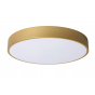 Lucide Unar - plafondverlichting - Ø 39,50 x 5 cm - 24W dimbare LED incl. -  3 stappen dimmer - mat goud