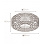Lucide Melopee - plafondverlichting - Ø 45 x 19,5 cm - turkoois