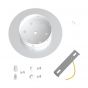 Creative Cables - Rose-One Rond plafondrozet voor 4 lichtpunten  - Ø 20 x 3,5 cm - wit