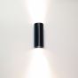 Artdelight Roulo1 - wandverlichting -  Ø 6,5 x 15,4 cm - metallic zwart