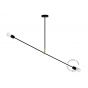 Zangra Swing - hanglamp - 110 x 58 cm - zwart en messing