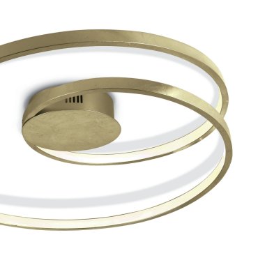 ONE Light Swirl - plafondverlichting - Ø 56 x 10,6 cm - 30W LED incl. - messing