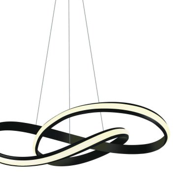 ONE Light Swirl - hanglamp - Ø 60 x 150 cm - 30W LED incl. - zwart