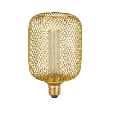 Searchlight Deco LED - Ø 10 x 16,5 cm - E27 - 3,5W dimbaar - 1800K - goud