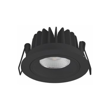 Artdelight Venice 1210 - inbouwspot - Ø 90 mm, Ø 83 mm inbouwmaat - 10W dimbare LED incl. - IP44 - zwart