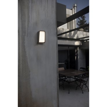 Faro Mask - wandverlichting - 16 x 10 x 24,8 cm - 24W LED incl. - IP65 - donkergrijs