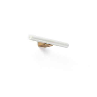 Faro Calma - wandverlichting - 30 x 5,5 cm - 5W LED incl. - IP44 - geborsteld goud