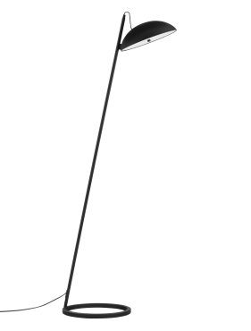 Nova Luce Flute - vloerlamp - Ø 30 x 153 x 55 cm - 30W dimbare LED incl. - zandzwart