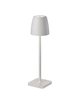 Nova Luce Colt - tafellamp met usb-poort - Ø 8 x 30 cm - 2W dimbare LED incl. - IP54 - zandwit