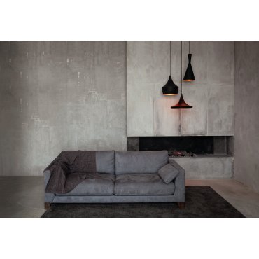 ONE Light Retro Pendants - hanglamp - Ø 24 x 190 cm - zwart en messing