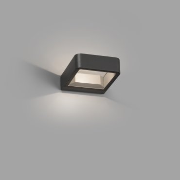 Faro Axel - wandverlichting - 12 x 4 x 14 cm - 6W LED incl. - IP65 - donkergrijs
