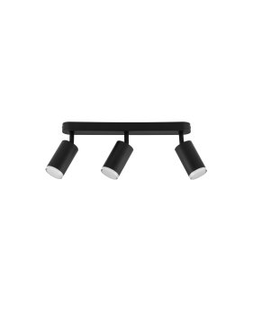Nova Luce Mao - opbouwspot 3L - 5,5 x 16,5 x 38 cm - IP44 - zandzwart