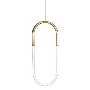 Maxlight Olivia - hanglamp - 33 x 180 cm - 15W LED incl. - goud