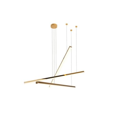 Maxlight Trio - hanglamp - Ø 100 x 150 cm - 3 x 12W dimbare LED incl. - goud