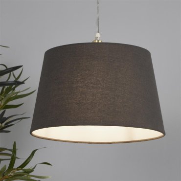 Searchlight Finn Tapered Shade - lampenkap - Ø 30 x 19 cm - houtskool