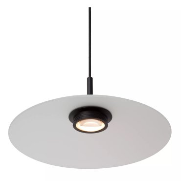 Lucide Menga - hanglamp - Ø 40 x 150 cm - 12W dimbare LED incl. - opaal
