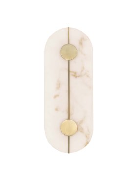 Nova Luce Aider - wandlamp - 16,5 x 42,5 x 5,5 cm - 19W LED incl. - messing goud