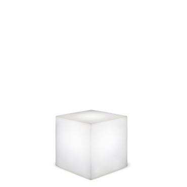 New Garden Cuby - oplaadbare tafellamp op zonne-energie met afstandsbediening - 32 x 32 x 32 cm - 1W RGB LED incl. - IP65 - wit