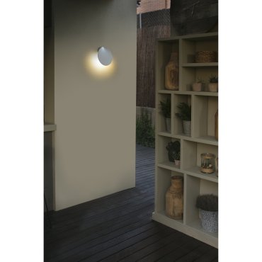 Faro Lotus - wandverlichting - 22,5 x 22,5 x 9 cm - 18W LED incl. - IP65 - mat wit