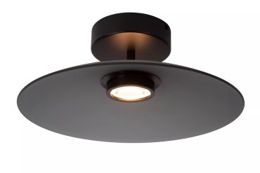 Lucide Menga - plafondlamp - Ø 40 x 16 cm - 12W dimbare LED incl. - gerookt