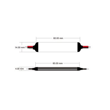 Lichtkoning - enkele kleur mini RF controller - 6 x 1,4 x 0,4 cm - max. 75W