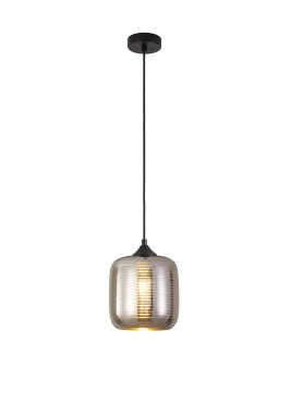 Artdelight Apollo - hanglamp - Ø 20 x 171 cm - titan en goud