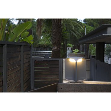 Faro Bu-Oh - tuinpaal - 11,5 x 11,5 x 26,5 cm - 12W LED incl. - IP65 - donkergrijs