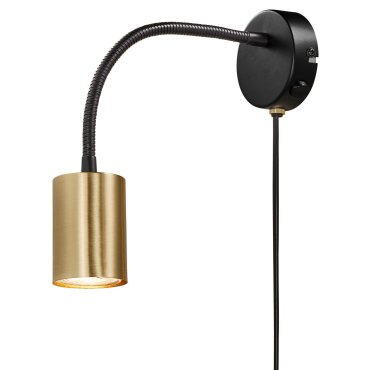 Nordlux Explore Flex - wandlamp met flexibele leesarm - Ø 5,5 x 8 x 35,5 cm - IP20 - messing