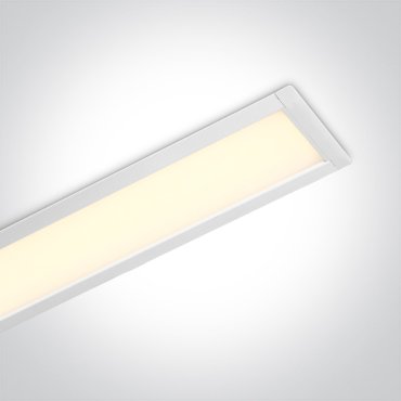 ONE Light Recessed LED Linear Profiles - inbouw plafondverlichting - 121 x 7 x 6 cm - instelbare lichtsterkte 20W/30W/40W LED incl. - wit - instelbare lichtkleur