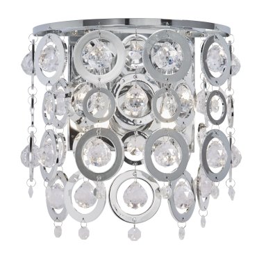 Searchlight Nova - wandverlichting met trekschakelaar - 23 x 25 cm - chroom