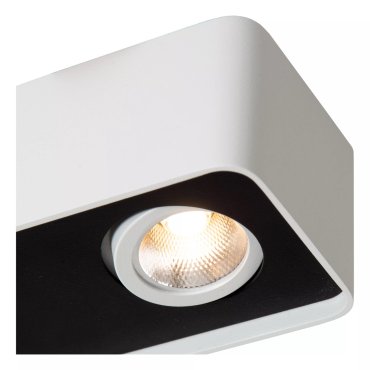 Lucide Angular - plafondspot - 13 x 7 x 5 cm - 6W dimbare LED incl. - wit met zwart