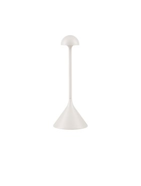 Nova Luce Dalt - oplaadbare tafellamp buiten - Ø 9,5 x 25 cm - 1W dimbare LED incl. - IP54 - zandwit