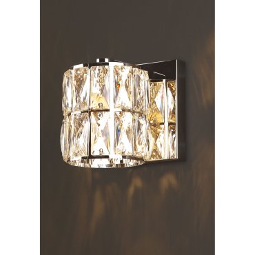 Maxlight Diamante - wandverlichting - 12 x 13 x 13,5 cm - chroom
