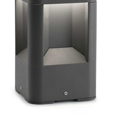 Faro Naya - tuinpaal - 12 x 12 x 20,5 cm - 8W LED incl. - IP54 - donkergrijs