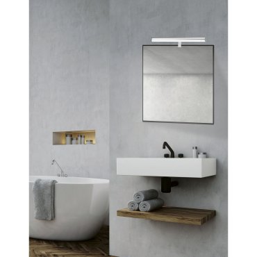 Nova Luce Vanese - spiegellamp - 49 x 6,5 x 6,5 cm - 12W LED incl. - IP44 - chroom