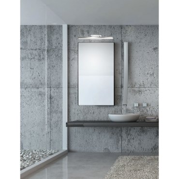 Nova Luce Modena - spiegellamp - 49 x 7,5 x 6,5 cm - 12W LED incl. - IP44 - chroom