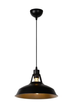 Lucide Brassy-bis - hanglamp - Ø 31 x 149 cm - zwart