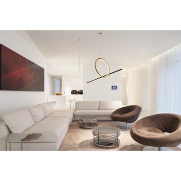 Maxlight Lozanna - hanglamp - 100 x 30 x 150 cm - 18W LED incl. - goud