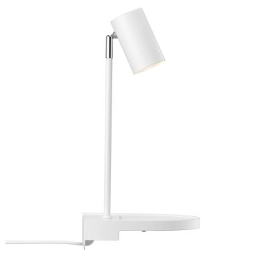 Nordlux Cody - wandlamp met schakelaar en USB-poort - 20 x 20 x 42,9 cm - wit