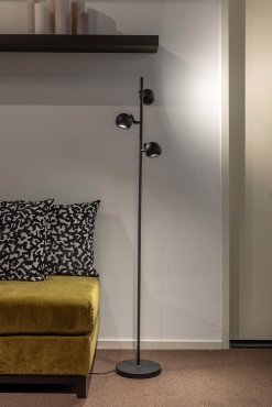 Artdelight Bolero - vloerlamp - Ø 25 x 160 cm - zwart