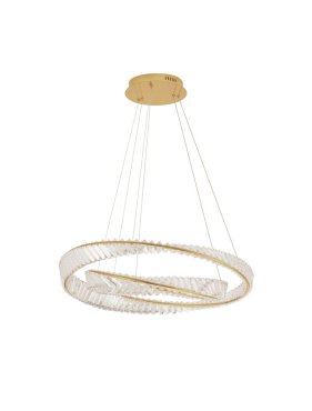 Nova Luce Aurelia - hanglamp - Ø 80 x 150 cm - 72W dimbare LED incl. - goud