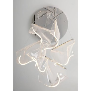 Maxlight Silk - hanglamp - Ø 55 x 180 cm - 15W dimbare LED incl. - chroom