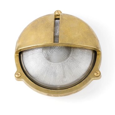 Faro Timon - wandverlichting - 22,5 x 11 x 22,5 cm - IP44 - messing