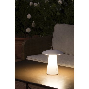 Faro Task - draagbare lampen - Ø 20 x 29,2 cm - 2W LED incl. - IP54 - mat wit