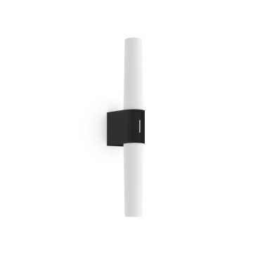 Nordlux Helva Double Basic - wandverlichting - 10,6 x 5,7 x 42,5 cm - 9W LED incl. - IP44 - zwart